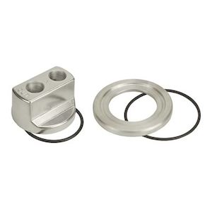 OIL FILTER ADAPTER GM SPIN ON 3/4 X 16 WITH 1/2" NPT PORTS