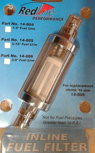 Fuel Pumps Regs: FUEL FILTER SEE THROUGH 8MM BARB