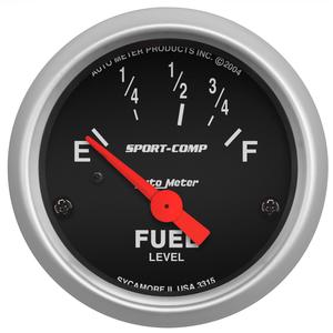 SPORT COMP 2 1/16" FUEL LEVEL ELECTRIC 73-10 OHMS 3315