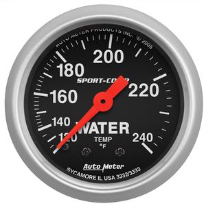 Gauges: SPORT COMP 2 1/16" WATER TEMP MECHANICAL 3332