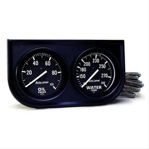 Gauges: GAUGE CONSOLE BLACK FACE FULL SWEEP OP, WT 2392