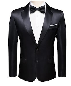 Recommended Seguno: Simon Von Men's Blazer, Black Men's Wedding Business Solid Top Men Suit XX-1058