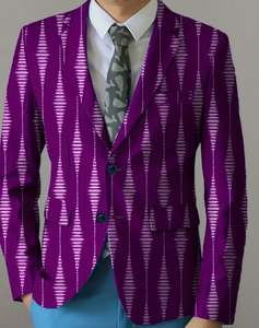 Blazers: Men's Slim Fit Fashion Long Sleeves Blazer With Geometric Pattern Print-FP367546