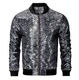 NEW SIMONVON BLACK SILVER PAISLEY MEN'S JACQUARD LIGHT CASUAL JACKET-JK-4004