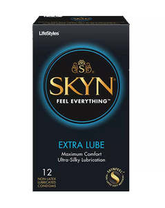Condoms: Lifestyles Skyn Elite Extra Lubricated Non-Latex Condoms 12 Pack