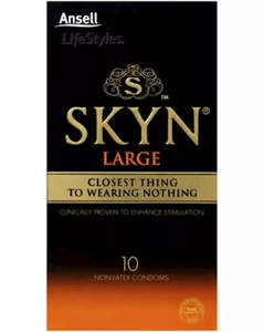Condoms: Lifestyles Skyn Large Non-Latex Condoms 10 Pack