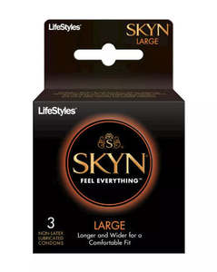 Lifestyles Skyn Large Non-Latex Condoms 3 Pack