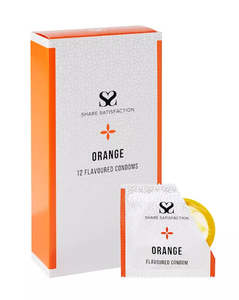 Share Satisfaction Flavoured Condoms Orange 12 Pack