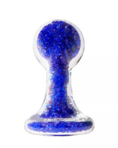 Share Satisfaction Lucent Glass Butt Plug Blue