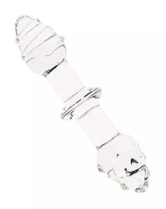 Share Satisfaction Lucent Glass Butt Plug Clear Double Ended