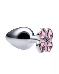 For Him: Share Satisfaction Kinki Range Flower Gem Butt Plug - 3.7 Inch