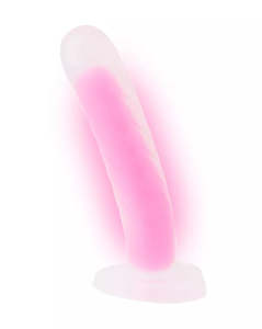 Nood Colours Glow In The Dark Dildo With Heart Shaped Base 7.1"