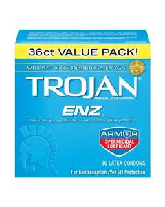 Trojan ENZ Spermicidal Condoms 36 Pack