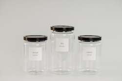 Pantry Packages: LUXE NOIR Daily Grind Set (with Jars & Labels)