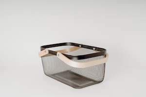 Storage Baskets Containers: Double Wire and Bamboo Basket