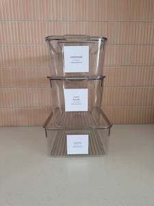 Storage Baskets Containers: Storage Box with Lid/ Handle