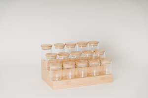 Luxe Glass And Bamboo Storage Vessel: Limited Edition Spice Pack (with labels)
