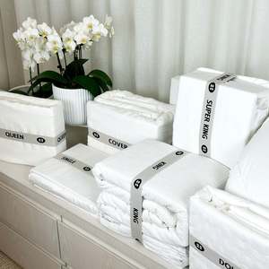 Storage Baskets Containers: Linen Cupboard Organiser Bands - Set of 2