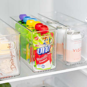 Storage Baskets Containers: Clear Storage Bin for Fridge, Cupboard storage, Pantry & so much more- Tall