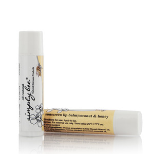 Products: Sunscreen lip balm stick with coconut and honey Simply Bee New Zealand