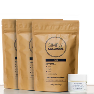 Simply Collagen – Marine Collagen Triple Pack (5 Month Supply) with Natural Eye Creme
