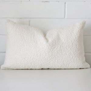 Products: Sofia White Boucle Cushion Cover - Rectangle