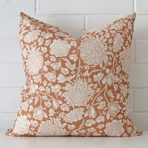 Products: Aria Linen Terracotta Floral Cushion Cover