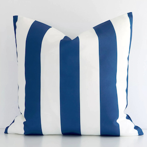 Products: Otama Striped Waterproof Blue Outdoor Cushion Cover - Large