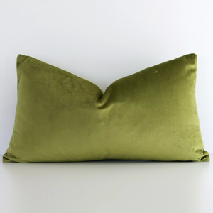 Products: Chartreuse Green Velvet Cushion Cover - Rectangle