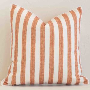 Products: Horizon Rust Waterproof Striped Outdoor Cushion Cover