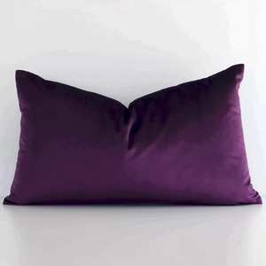 Products: Dark Purple Velvet Cushion Cover - Rectangle