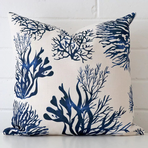 New England Blue Coral Cushion Cover