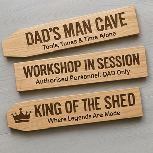 Frontpage: Personalised Timber Shed Sign