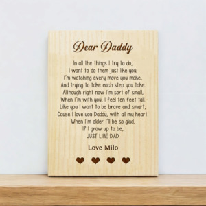 Dear Daddy Plaque