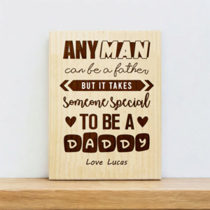 Frontpage: Special Daddy Plaque