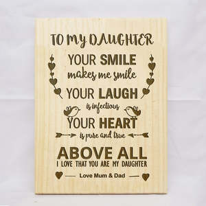 New Baby: To My Daughter Plaque