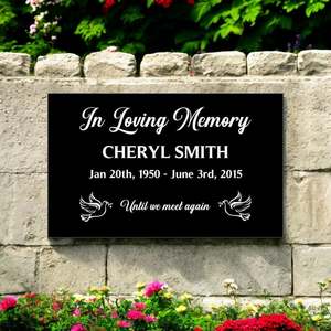 Memorial Plaque Adult (Indoor & Outdoor)