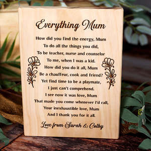 Everything Mum Plaque