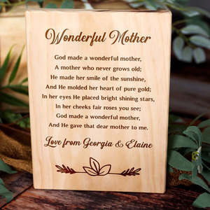 Mothers Day: Wonderful Mother Plaque