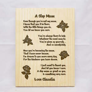 Mothers Day: A Step Mum Plaque