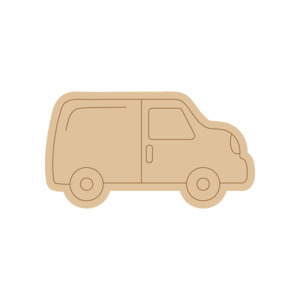 For Babies: Vehicle PP#31 Preschool Paint & Play – Wooden DIY Shapes (Single)