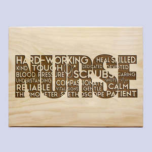 Friends: Nurse Word Art Plaque