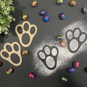 Christmas: Easter Bunny Footprint Stencil