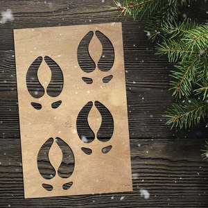 Reindeer Footprint Stencil