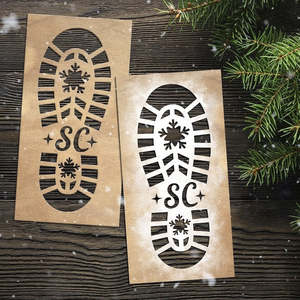 Santa's Footprint Stencil