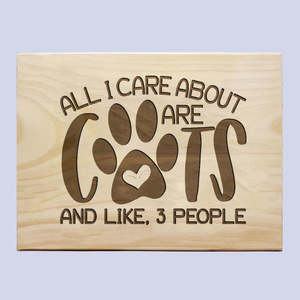 Pets: Cats & 3 People Plaque