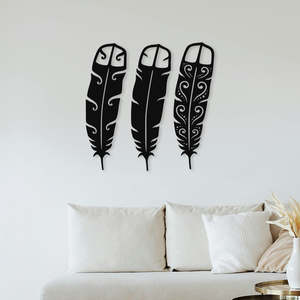 Feather Trio - Wall Art (Collage Display)