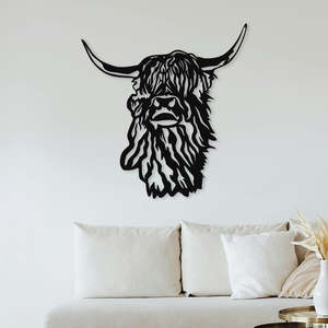Wall Art: Highland Cow - Wall Art