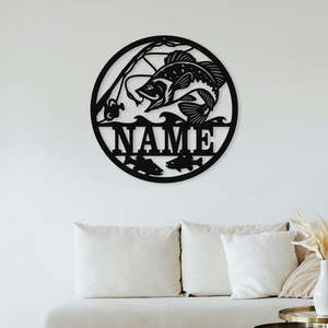 Bass Fishing - Wall Art (Personalised)