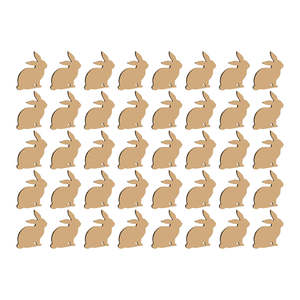 Acrylic Bundles: Bunny Wooden Craft Pack – 40 Pieces for Preschool Fun